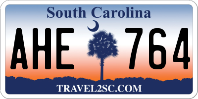 SC license plate AHE764