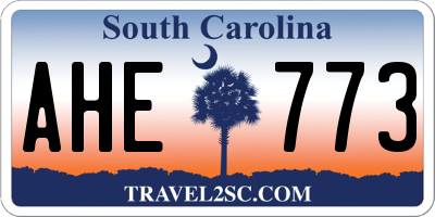 SC license plate AHE773