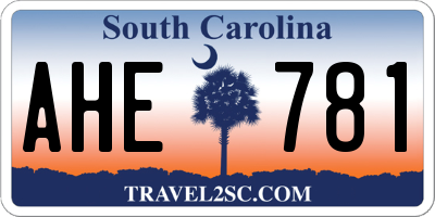 SC license plate AHE781