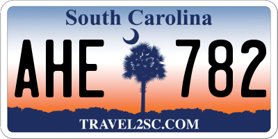 SC license plate AHE782