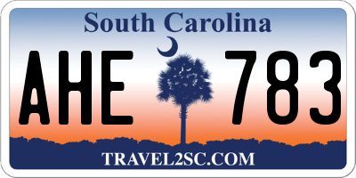 SC license plate AHE783