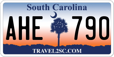 SC license plate AHE790