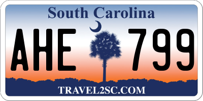 SC license plate AHE799