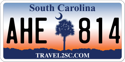 SC license plate AHE814