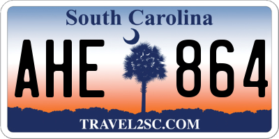 SC license plate AHE864