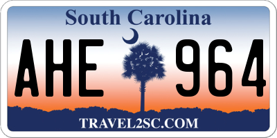 SC license plate AHE964