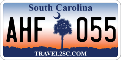 SC license plate AHF055