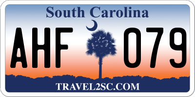 SC license plate AHF079