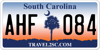 SC license plate AHF084