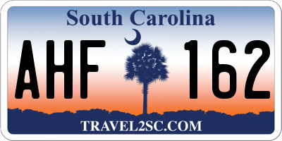 SC license plate AHF162