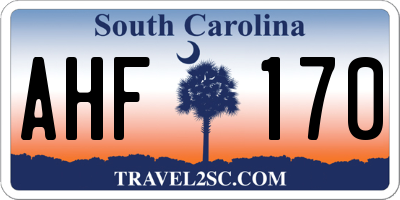 SC license plate AHF170