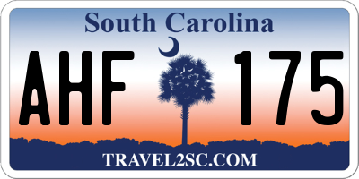 SC license plate AHF175