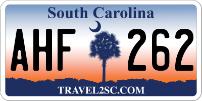 SC license plate AHF262
