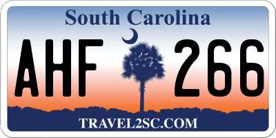 SC license plate AHF266