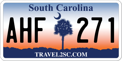 SC license plate AHF271