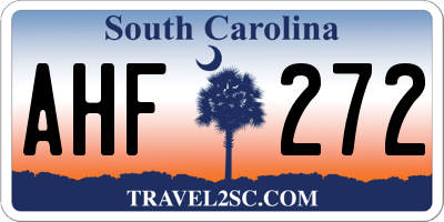 SC license plate AHF272