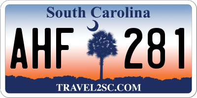 SC license plate AHF281