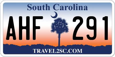 SC license plate AHF291