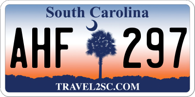 SC license plate AHF297