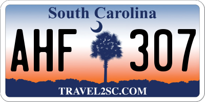 SC license plate AHF307