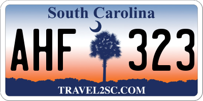 SC license plate AHF323