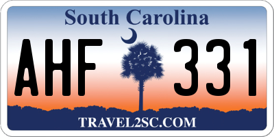 SC license plate AHF331