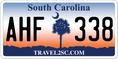SC license plate AHF338