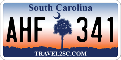 SC license plate AHF341
