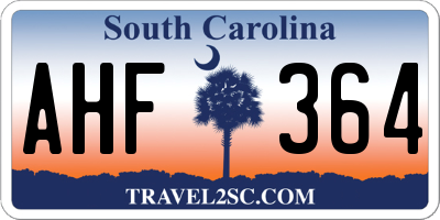 SC license plate AHF364