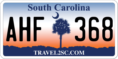 SC license plate AHF368