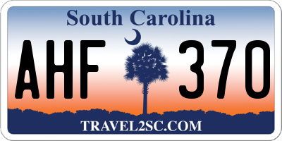 SC license plate AHF370