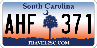 SC license plate AHF371