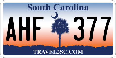 SC license plate AHF377