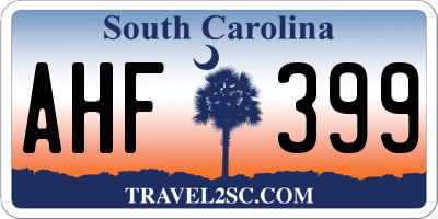 SC license plate AHF399