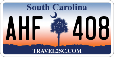 SC license plate AHF408