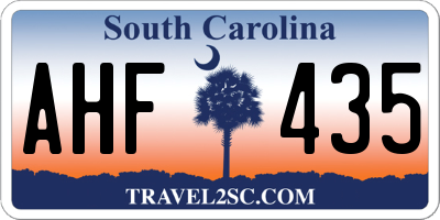 SC license plate AHF435
