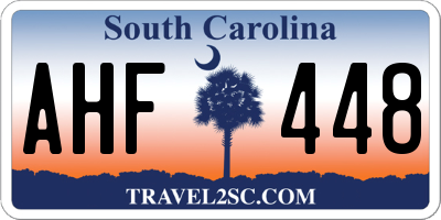 SC license plate AHF448