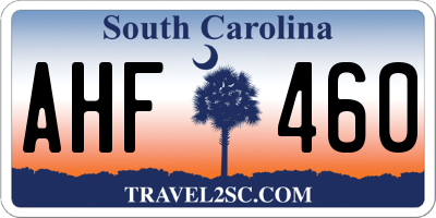 SC license plate AHF460