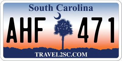 SC license plate AHF471