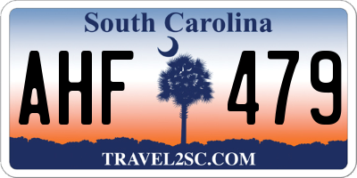 SC license plate AHF479