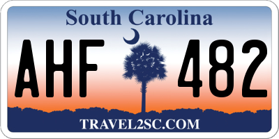SC license plate AHF482