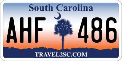 SC license plate AHF486