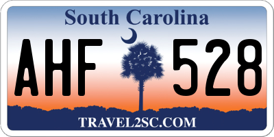 SC license plate AHF528