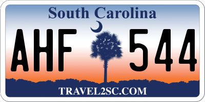 SC license plate AHF544