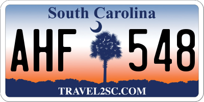 SC license plate AHF548