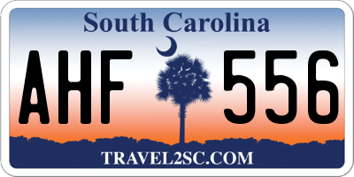 SC license plate AHF556