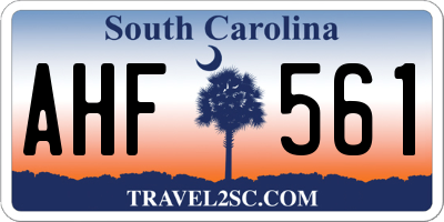 SC license plate AHF561