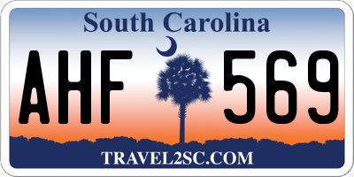 SC license plate AHF569