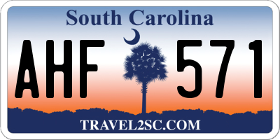 SC license plate AHF571