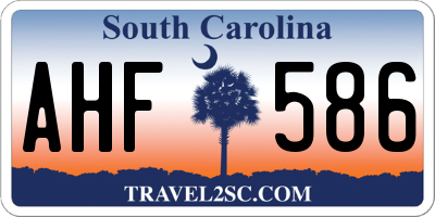 SC license plate AHF586